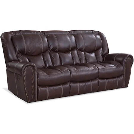 Traditional Power Reclining Sofa with Nail Head Trim